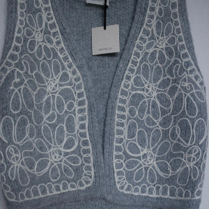Grey Open Knit Vest