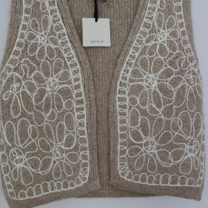 Beige Open Knit Vest